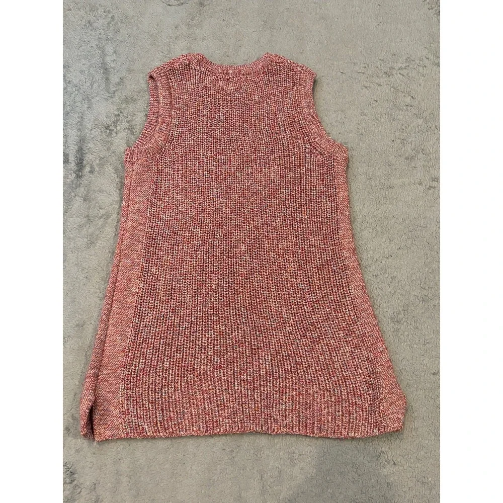 Ella Moss Womens Medium Multicolor Space Dye Knit Sleeveless Sweater Top Tank